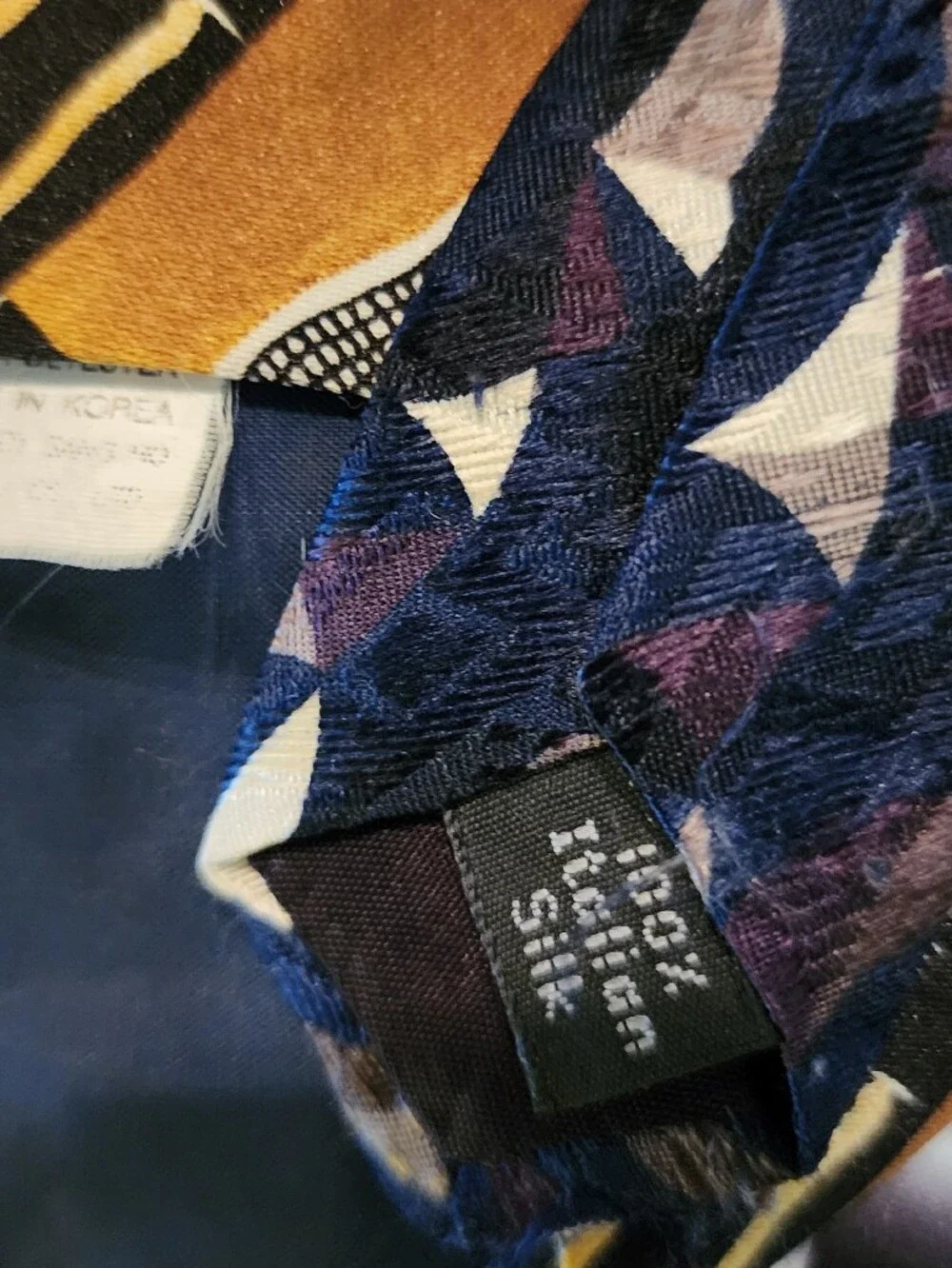 3pc Men’s Tie Lot Henry Grethel Fanstyle Paris Silk Polyester Geometric